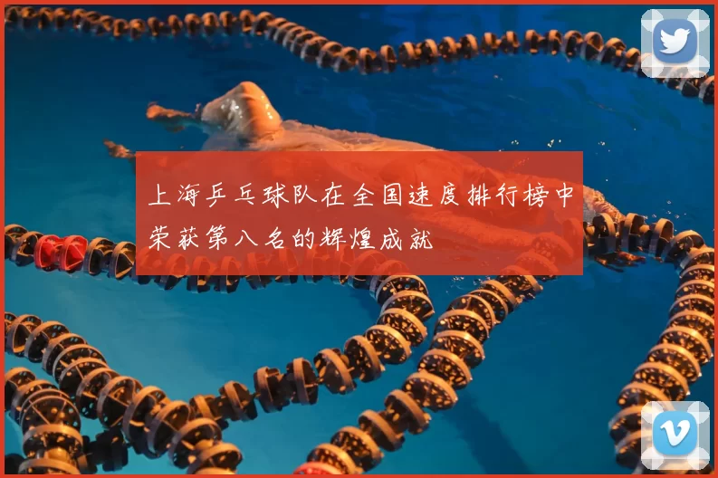 上海乒乓球队在全国速度排行榜中荣获第八名的辉煌成就